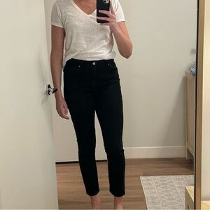 Abercrombie 28L Curve Love High Rise Skinny Jeans in black 28Long